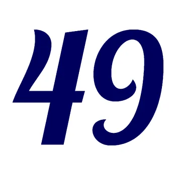 Polep vozidla Startovní číslo 49 typ 3 (23 - tmavě modrá) SAMOLEPKA NA AUTO, NÁLEPKA, FÓLIE, POLEP, TUNING, VLASTNÍ TEXT, TISK, AUTOSAMOLEPKY.cz, POLEPY, OBRÁZEK, LOGO, 3D STICKERS