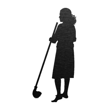 Samolepící dekorace SAMOLEPKA Uklízečka 001 levá (63 - škrábaný kov černý) NA AUTO, NÁLEPKA, FÓLIE, POLEP, TUNING, VLASTNÍ TEXT, TISK, AUTOSAMOLEPKY.cz, POLEPY, OBRÁZEK, LOGO, SAMOLEPKY