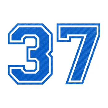 Polep vozidla Startovní číslo 37 typ 4 (57 - 3D karbon modrý) SAMOLEPKA NA AUTO, NÁLEPKA, FÓLIE, POLEP, TUNING, VLASTNÍ TEXT, TISK, AUTOSAMOLEPKY.cz, POLEPY, OBRÁZEK, LOGO, 3D STICKERS