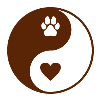 samolepka Yin Yang 002 pravá srdíčko a tlapka (15 - hnědá) SAMOLEPKA NA AUTO, NÁLEPKA, FÓLIE, POLEP, TUNING, VLASTNÍ TEXT, TISK, AUTOSAMOLEPKY.cz, POLEPY, OBRÁZEK, LOGO, 3D STICKERS