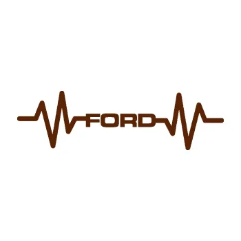Samolepicí dekorace na vozidlo Srdeční tep 027 Ford (15 - hnědá) SAMOLEPKA NA AUTO, NÁLEPKA, FÓLIE, POLEP, TUNING, VLASTNÍ TEXT, TISK, AUTOSAMOLEPKY.cz, POLEPY, OBRÁZEK, LOGO, 3D STICKERS