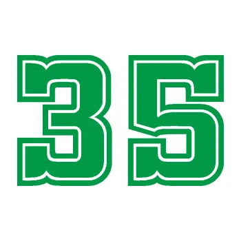 Polep vozidla Startovní číslo 35 typ 5 (12 - zelená) SAMOLEPKA NA AUTO, NÁLEPKA, FÓLIE, POLEP, TUNING, VLASTNÍ TEXT, TISK, AUTOSAMOLEPKY.cz, POLEPY, OBRÁZEK, LOGO, 3D STICKERS