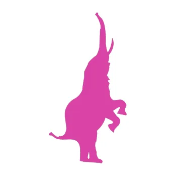 Samolepící dekorace Slon 020 pravá (16 - růžová) SAMOLEPKA NA AUTO, NÁLEPKA, FÓLIE, POLEP, TUNING, VLASTNÍ TEXT, TISK, AUTOSAMOLEPKY.cz, POLEPY, OBRÁZEK, LOGO, 3D STICKERS