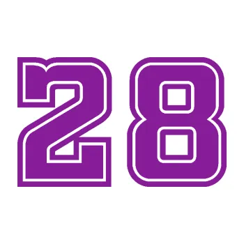 Polep vozidla Startovní číslo 28 typ 5 (14 - fialová) SAMOLEPKA NA AUTO, NÁLEPKA, FÓLIE, POLEP, TUNING, VLASTNÍ TEXT, TISK, AUTOSAMOLEPKY.cz, POLEPY, OBRÁZEK, LOGO, 3D STICKERS