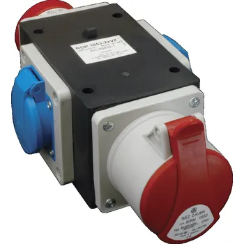 Elektrická zásuvka SEZ Rozbočka ROP 1653-2xVZ16 5P trojnásobná