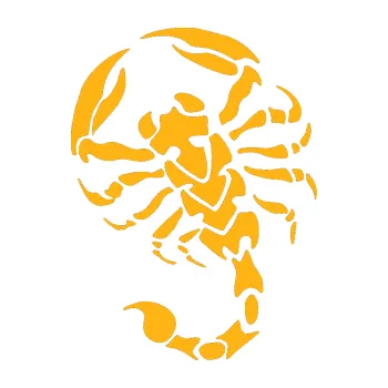 Polep vozidla Štír 016 pravá (21 - světle oranžová) SAMOLEPKA NA AUTO, NÁLEPKA, FÓLIE, POLEP, TUNING, VLASTNÍ TEXT, TISK, AUTOSAMOLEPKY.cz, POLEPY, OBRÁZEK, LOGO, 3D STICKERS