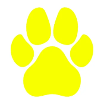 samolepka Tlapka 008 (70 - Fluorescentní žlutá) SAMOLEPKA NA AUTO, NÁLEPKA, FÓLIE, POLEP, TUNING, VLASTNÍ TEXT, TISK, AUTOSAMOLEPKY.cz, POLEPY, OBRÁZEK, LOGO, 3D STICKERS