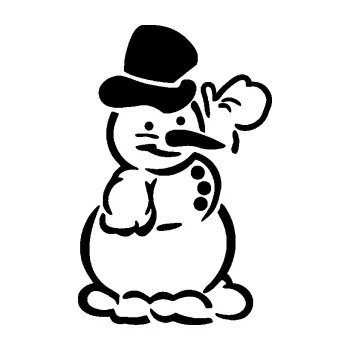 Samolepící dekorace SAMOLEPKA Sněhulák 004 pravá (01 - černá) NA AUTO, NÁLEPKA, FÓLIE, POLEP, TUNING, VLASTNÍ TEXT, TISK, AUTOSAMOLEPKY.cz, POLEPY, OBRÁZEK, LOGO, SAMOLEPKY