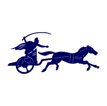 Samolepící dekorace SAMOLEPKA Sparťanský bojovník 001 pravá bojový vůz s koněm (23 - tmavě modrá) NA AUTO, NÁLEPKA, FÓLIE, POLEP, TUNING, VLASTNÍ TEXT, TISK, AUTOSAMOLEPKY.cz, POLEPY, OBRÁZEK, LOGO, SAMOLEPKY