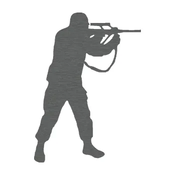 Samolepící dekorace Voják 001 pravá (62 - škrábaný titan) SAMOLEPKA NA AUTO, NÁLEPKA, FÓLIE, POLEP, TUNING, VLASTNÍ TEXT, TISK, AUTOSAMOLEPKY.cz, POLEPY, OBRÁZEK, LOGO, 3D STICKERS