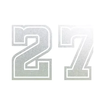 Polep vozidla Startovní číslo 27 typ 5 (60 - pískované sklo) SAMOLEPKA NA AUTO, NÁLEPKA, FÓLIE, POLEP, TUNING, VLASTNÍ TEXT, TISK, AUTOSAMOLEPKY.cz, POLEPY, OBRÁZEK, LOGO, 3D STICKERS
