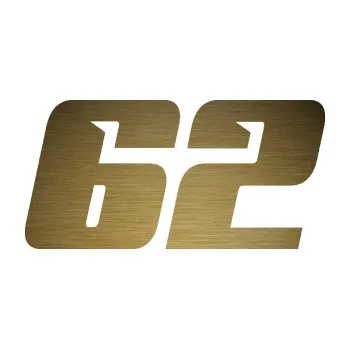 Polep vozidla SAMOLEPKA Startovní číslo 62 typ 6 (64 - škrábaný kov zlatý) NA AUTO, NÁLEPKA, FÓLIE, POLEP, TUNING, VLASTNÍ TEXT, TISK, AUTOSAMOLEPKY.cz, POLEPY, OBRÁZEK, LOGO, SAMOLEPKY