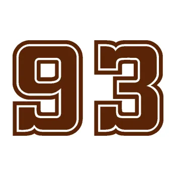 Polep vozidla Startovní číslo 93 typ 5 (15 - hnědá) SAMOLEPKA NA AUTO, NÁLEPKA, FÓLIE, POLEP, TUNING, VLASTNÍ TEXT, TISK, AUTOSAMOLEPKY.cz, POLEPY, OBRÁZEK, LOGO, 3D STICKERS