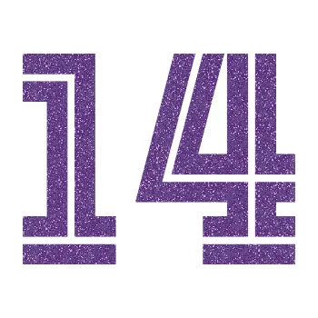 Polep vozidla SAMOLEPKA Startovní číslo 14 typ 7 (87 - Ultra Metalic fialová) NA AUTO, NÁLEPKA, FÓLIE, POLEP, TUNING, VLASTNÍ TEXT, TISK, AUTOSAMOLEPKY.cz, POLEPY, OBRÁZEK, LOGO, SAMOLEPKY