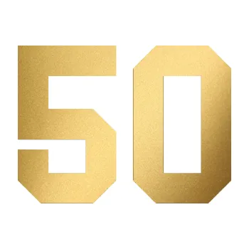 Polep vozidla Startovní číslo 50 (43 - zlatá metalíza) SAMOLEPKA NA AUTO, NÁLEPKA, FÓLIE, POLEP, TUNING, VLASTNÍ TEXT, TISK, AUTOSAMOLEPKY.cz, POLEPY, OBRÁZEK, LOGO, 3D STICKERS