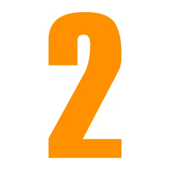 Samolepicí dekorace na vozidlo Startovní číslo 2 typ 2 (06 - oranžová) SAMOLEPKA NA AUTO, NÁLEPKA, FÓLIE, POLEP, TUNING, VLASTNÍ TEXT, TISK, AUTOSAMOLEPKY.cz, POLEPY, OBRÁZEK, LOGO, 3D STICKERS