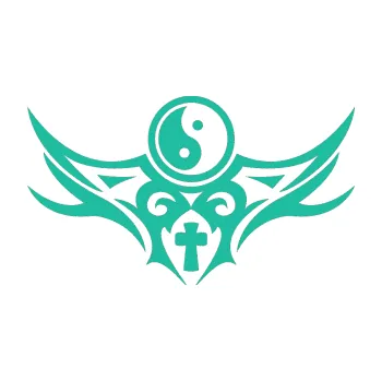 Polep vozidla Tetování 115 Jin a jang (25 - tyrkysová) SAMOLEPKA NA AUTO, NÁLEPKA, FÓLIE, POLEP, TUNING, VLASTNÍ TEXT, TISK, AUTOSAMOLEPKY.cz, POLEPY, OBRÁZEK, LOGO, 3D STICKERS