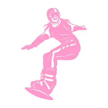 Samolepicí dekorace na vozidlo Snowboard 035 pravá (24 - světle růžová) SAMOLEPKA NA AUTO, NÁLEPKA, FÓLIE, POLEP, TUNING, VLASTNÍ TEXT, TISK, AUTOSAMOLEPKY.cz, POLEPY, OBRÁZEK, LOGO, 3D STICKERS