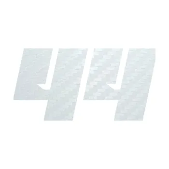 Polep vozidla SAMOLEPKA Startovní číslo 44 typ 6 (51 - 3D karbon bílý) NA AUTO, NÁLEPKA, FÓLIE, POLEP, TUNING, VLASTNÍ TEXT, TISK, AUTOSAMOLEPKY.cz, POLEPY, OBRÁZEK, LOGO, SAMOLEPKY