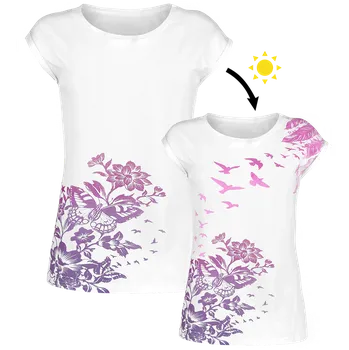 Dámské tričko Tričko z Full Volume by EMP - Bílé tričko s klasickým výstřihem a UV potiskem - Ženy - bílá