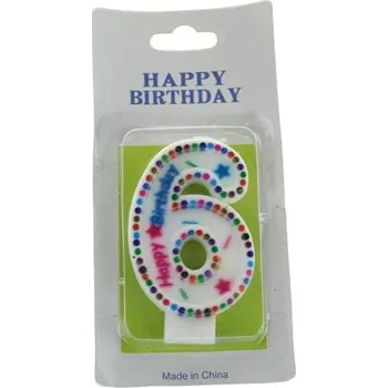 Dortová svíčka MrHome KR Dortová svíčka číslo 7cm -6- - 1 ks