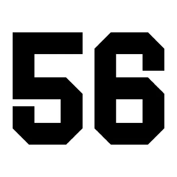 Polep vozidla Startovní číslo 56 (01 - černá) SAMOLEPKA NA AUTO, NÁLEPKA, FÓLIE, POLEP, TUNING, VLASTNÍ TEXT, TISK, AUTOSAMOLEPKY.cz, POLEPY, OBRÁZEK, LOGO, 3D STICKERS