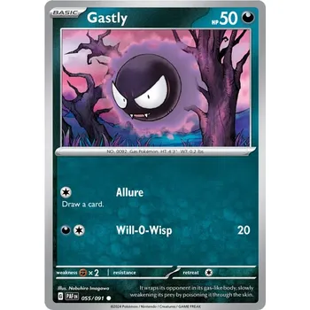 Karetní hra Gastly 055/091- Paldean Fates Typ karty: Non-Holo
