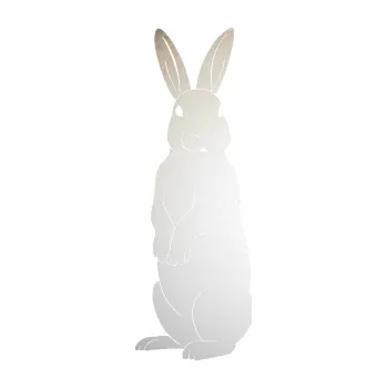 Samolepící dekorace SAMOLEPKA Zajíc 003 levá (82 - odrazková reflexní bílá) NA AUTO, NÁLEPKA, FÓLIE, POLEP, TUNING, VLASTNÍ TEXT, TISK, AUTOSAMOLEPKY.cz, POLEPY, OBRÁZEK, LOGO, SAMOLEPKY