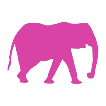 Samolepící dekorace Slon 006 pravá (16 - růžová) SAMOLEPKA NA AUTO, NÁLEPKA, FÓLIE, POLEP, TUNING, VLASTNÍ TEXT, TISK, AUTOSAMOLEPKY.cz, POLEPY, OBRÁZEK, LOGO, 3D STICKERS