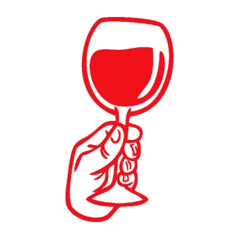 Samolepící dekorace SAMOLEPKA Sklenka vína pravá přípitek (10 - červená) NA AUTO, NÁLEPKA, FÓLIE, POLEP, TUNING, VLASTNÍ TEXT, TISK, AUTOSAMOLEPKY.cz, POLEPY, OBRÁZEK, LOGO, SAMOLEPKY