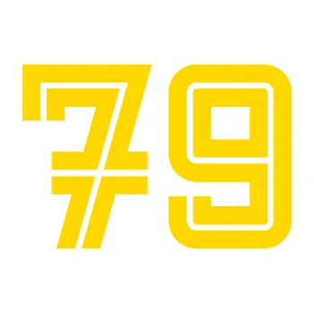 Polep vozidla Startovní číslo 79 typ 7 (13 - jasně žlutá) SAMOLEPKA NA AUTO, NÁLEPKA, FÓLIE, POLEP, TUNING, VLASTNÍ TEXT, TISK, AUTOSAMOLEPKY.cz, POLEPY, OBRÁZEK, LOGO, 3D STICKERS