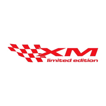 Polep vozidla SAMOLEPKA Xm limited edition levá (10 - červená) NA AUTO, NÁLEPKA, FÓLIE, POLEP, TUNING, VLASTNÍ TEXT, TISK, AUTOSAMOLEPKY.cz, POLEPY, OBRÁZEK, LOGO, SAMOLEPKY