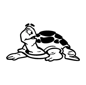 Samolepící dekorace SAMOLEPKA Želva 003 levá (01 - černá) NA AUTO, NÁLEPKA, FÓLIE, POLEP, TUNING, VLASTNÍ TEXT, TISK, AUTOSAMOLEPKY.cz, POLEPY, OBRÁZEK, LOGO, SAMOLEPKY