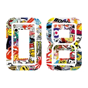 Polep vozidla Startovní číslo 08 typ 7 (83 - Sticker bomb) SAMOLEPKA NA AUTO, NÁLEPKA, FÓLIE, POLEP, TUNING, VLASTNÍ TEXT, TISK, AUTOSAMOLEPKY.cz, POLEPY, OBRÁZEK, LOGO, 3D STICKERS