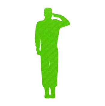 Samolepící dekorace SAMOLEPKA Voják 012 pravá salutuje (58 - 3D karbon zelený kawasaki) NA AUTO, NÁLEPKA, FÓLIE, POLEP, TUNING, VLASTNÍ TEXT, TISK, AUTOSAMOLEPKY.cz, POLEPY, OBRÁZEK, LOGO, SAMOLEPKY