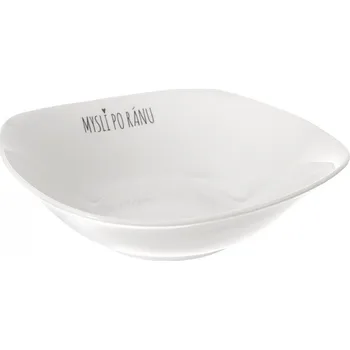 Miska porc. Mysli po ránu 18,5x18,5 cm CZ