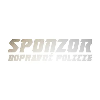 Polep vozidla SAMOLEPKA Sponzor dopravní policie 002 (82 - odrazková reflexní bílá) NA AUTO, NÁLEPKA, FÓLIE, POLEP, TUNING, VLASTNÍ TEXT, TISK, AUTOSAMOLEPKY.cz, POLEPY, OBRÁZEK, LOGO, SAMOLEPKY