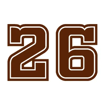 Polep vozidla Startovní číslo 26 typ 5 (15 - hnědá) SAMOLEPKA NA AUTO, NÁLEPKA, FÓLIE, POLEP, TUNING, VLASTNÍ TEXT, TISK, AUTOSAMOLEPKY.cz, POLEPY, OBRÁZEK, LOGO, 3D STICKERS