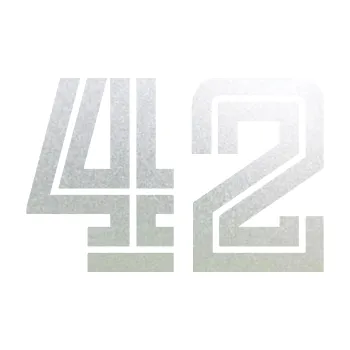 Polep vozidla Startovní číslo 42 typ 7 (60 - pískované sklo) SAMOLEPKA NA AUTO, NÁLEPKA, FÓLIE, POLEP, TUNING, VLASTNÍ TEXT, TISK, AUTOSAMOLEPKY.cz, POLEPY, OBRÁZEK, LOGO, 3D STICKERS