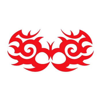 Polep vozidla SAMOLEPKA Tetování 056 (10 - červená) NA AUTO, NÁLEPKA, FÓLIE, POLEP, TUNING, VLASTNÍ TEXT, TISK, AUTOSAMOLEPKY.cz, POLEPY, OBRÁZEK, LOGO, SAMOLEPKY