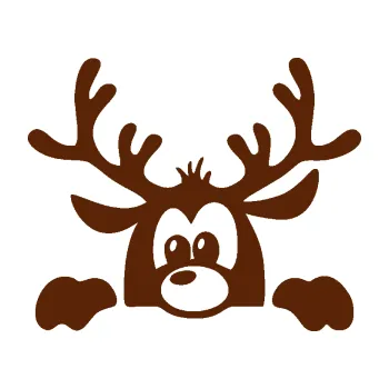 Samolepící dekorace SAMOLEPKA Sob 002 levá vykukuje (15 - hnědá) NA AUTO, NÁLEPKA, FÓLIE, POLEP, TUNING, VLASTNÍ TEXT, TISK, AUTOSAMOLEPKY.cz, POLEPY, OBRÁZEK, LOGO, SAMOLEPKY