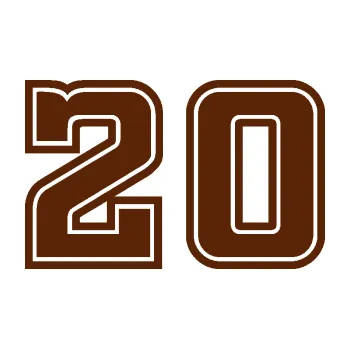 Polep vozidla Startovní číslo 20 typ 5 (15 - hnědá) SAMOLEPKA NA AUTO, NÁLEPKA, FÓLIE, POLEP, TUNING, VLASTNÍ TEXT, TISK, AUTOSAMOLEPKY.cz, POLEPY, OBRÁZEK, LOGO, 3D STICKERS