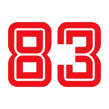 Polep vozidla SAMOLEPKA Startovní číslo 83 typ 7 (10 - červená) NA AUTO, NÁLEPKA, FÓLIE, POLEP, TUNING, VLASTNÍ TEXT, TISK, AUTOSAMOLEPKY.cz, POLEPY, OBRÁZEK, LOGO, SAMOLEPKY