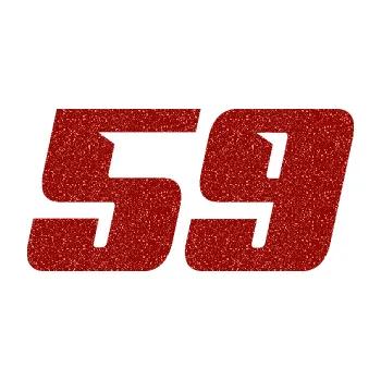 Polep vozidla Startovní číslo 59 typ 6 (86 - Ultra Metalic červená) SAMOLEPKA NA AUTO, NÁLEPKA, FÓLIE, POLEP, TUNING, VLASTNÍ TEXT, TISK, AUTOSAMOLEPKY.cz, POLEPY, OBRÁZEK, LOGO, 3D STICKERS