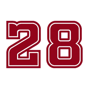 Polep vozidla SAMOLEPKA Startovní číslo 28 typ 5 (07 - bordó vínová) NA AUTO, NÁLEPKA, FÓLIE, POLEP, TUNING, VLASTNÍ TEXT, TISK, AUTOSAMOLEPKY.cz, POLEPY, OBRÁZEK, LOGO, SAMOLEPKY