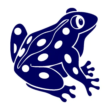 Samolepící dekorace SAMOLEPKA Žába 006 pravá (23 - tmavě modrá) NA AUTO, NÁLEPKA, FÓLIE, POLEP, TUNING, VLASTNÍ TEXT, TISK, AUTOSAMOLEPKY.cz, POLEPY, OBRÁZEK, LOGO, SAMOLEPKY