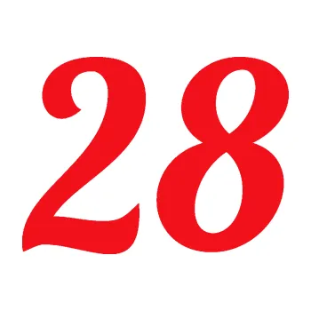 Polep vozidla Startovní číslo 28 typ 3 (10 - červená) SAMOLEPKA NA AUTO, NÁLEPKA, FÓLIE, POLEP, TUNING, VLASTNÍ TEXT, TISK, AUTOSAMOLEPKY.cz, POLEPY, OBRÁZEK, LOGO, 3D STICKERS