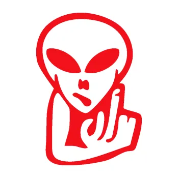 Samolepicí dekorace na vozidlo UFO 008 pravá (10 - červená) SAMOLEPKA NA AUTO, NÁLEPKA, FÓLIE, POLEP, TUNING, VLASTNÍ TEXT, TISK, AUTOSAMOLEPKY.cz, POLEPY, OBRÁZEK, LOGO, 3D STICKERS