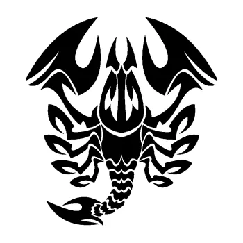 Samolepící dekorace Štír zvěrokruh 003 levá (01 - černá) SAMOLEPKA NA AUTO, NÁLEPKA, FÓLIE, POLEP, TUNING, VLASTNÍ TEXT, TISK, AUTOSAMOLEPKY.cz, POLEPY, OBRÁZEK, LOGO, 3D STICKERS