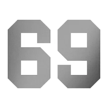 Polep vozidla Startovní číslo 69 (42 - stříbrná metalíza) SAMOLEPKA NA AUTO, NÁLEPKA, FÓLIE, POLEP, TUNING, VLASTNÍ TEXT, TISK, AUTOSAMOLEPKY.cz, POLEPY, OBRÁZEK, LOGO, 3D STICKERS
